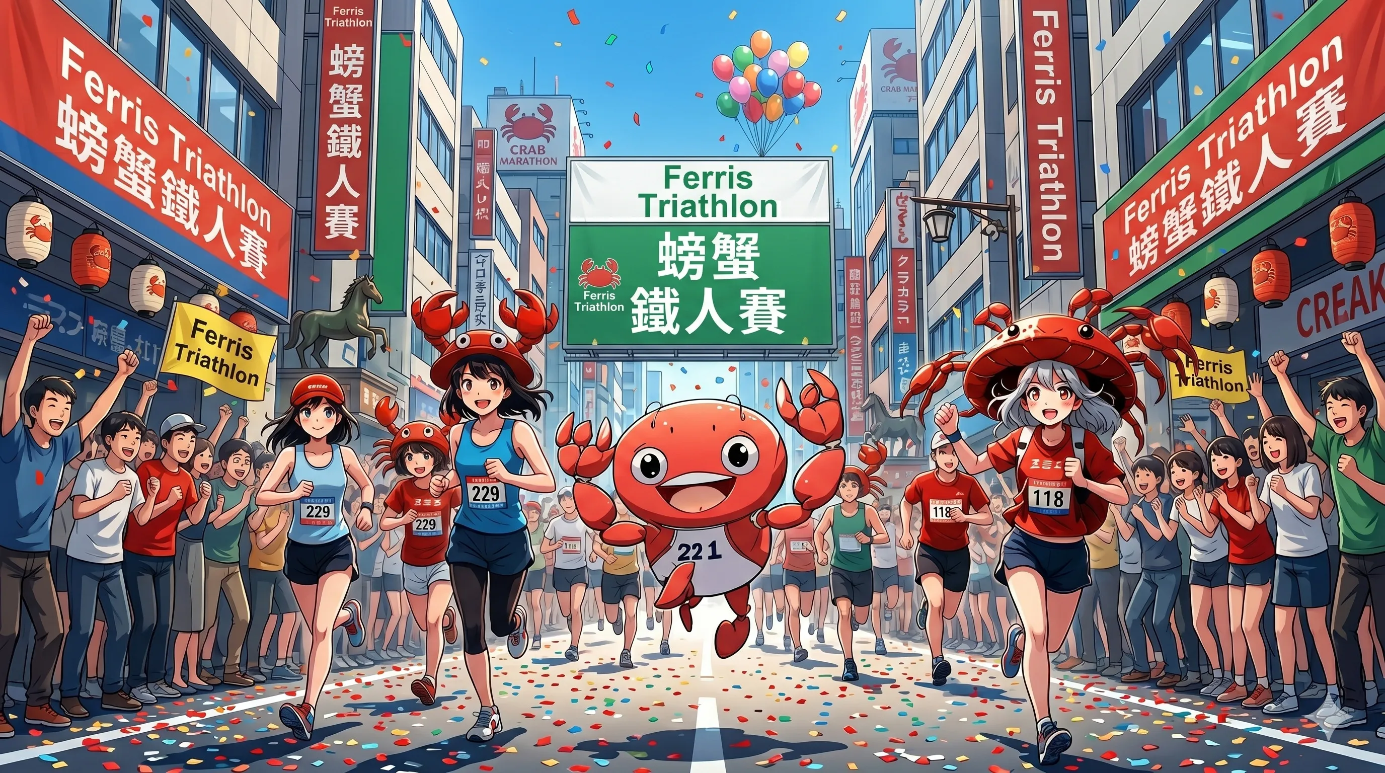 Finish-line sprint, with Ferris taking center stage