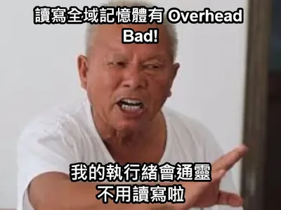 Too bad NVIDIA hasn't released a telepathic core yet; one read and one write is the mortal limit